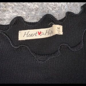 Heart & Hips black cropped top